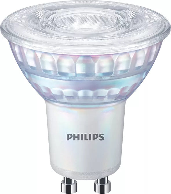 Philips by Signify Philips LED-Leuchtmittel GU10 Reflektor – 230 lm, 2,6 W, Warmweiss 2200–2700 K, 36° – Klar – 1 Stk.