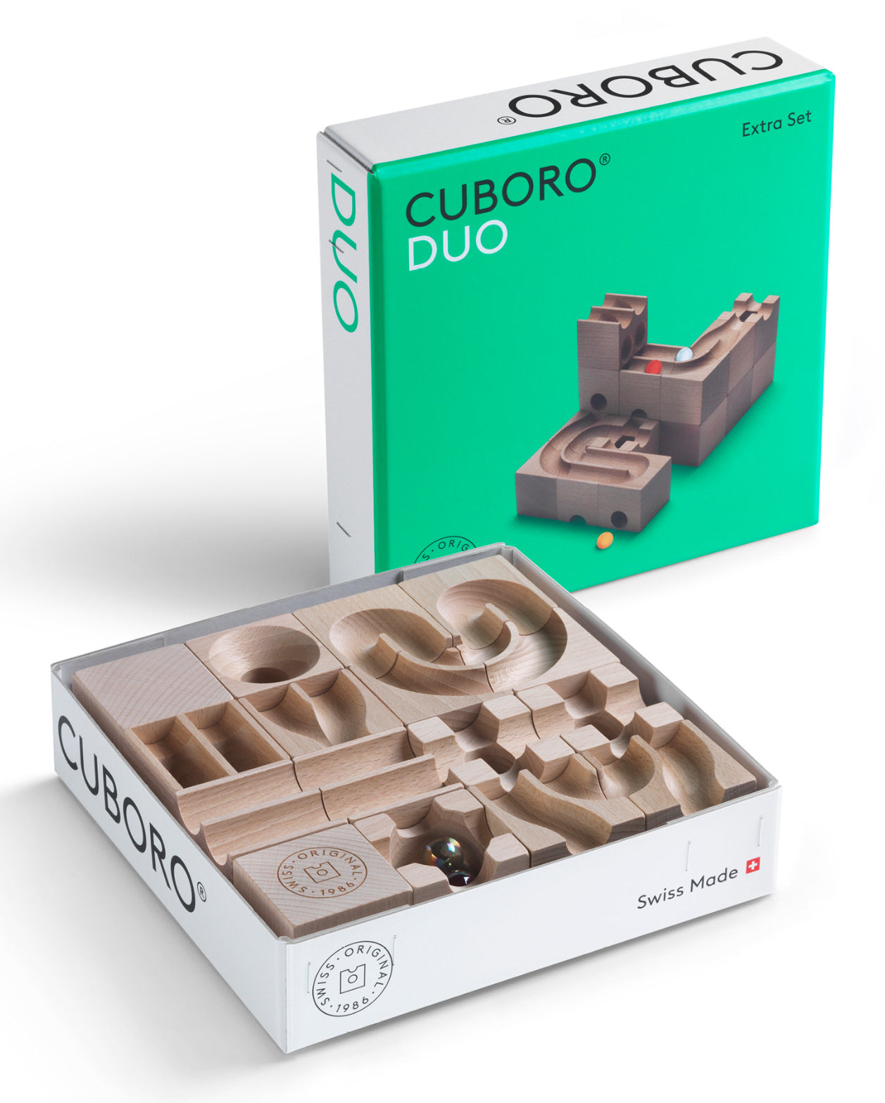 Cuboro DUO Murmelbahn – 21-teilig – ab 8 Jahren – Buche