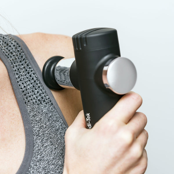 Bodi-Tek Massagepistole – schwarz, akkubetrieben, Vibrationsmassage, für Nacken
