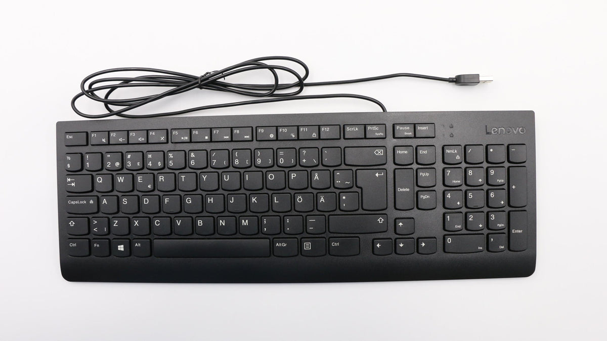 Lenovo Calliope – Tastatur – kabelgebunden – USB‑A – QWERTY (SE) – schwarz