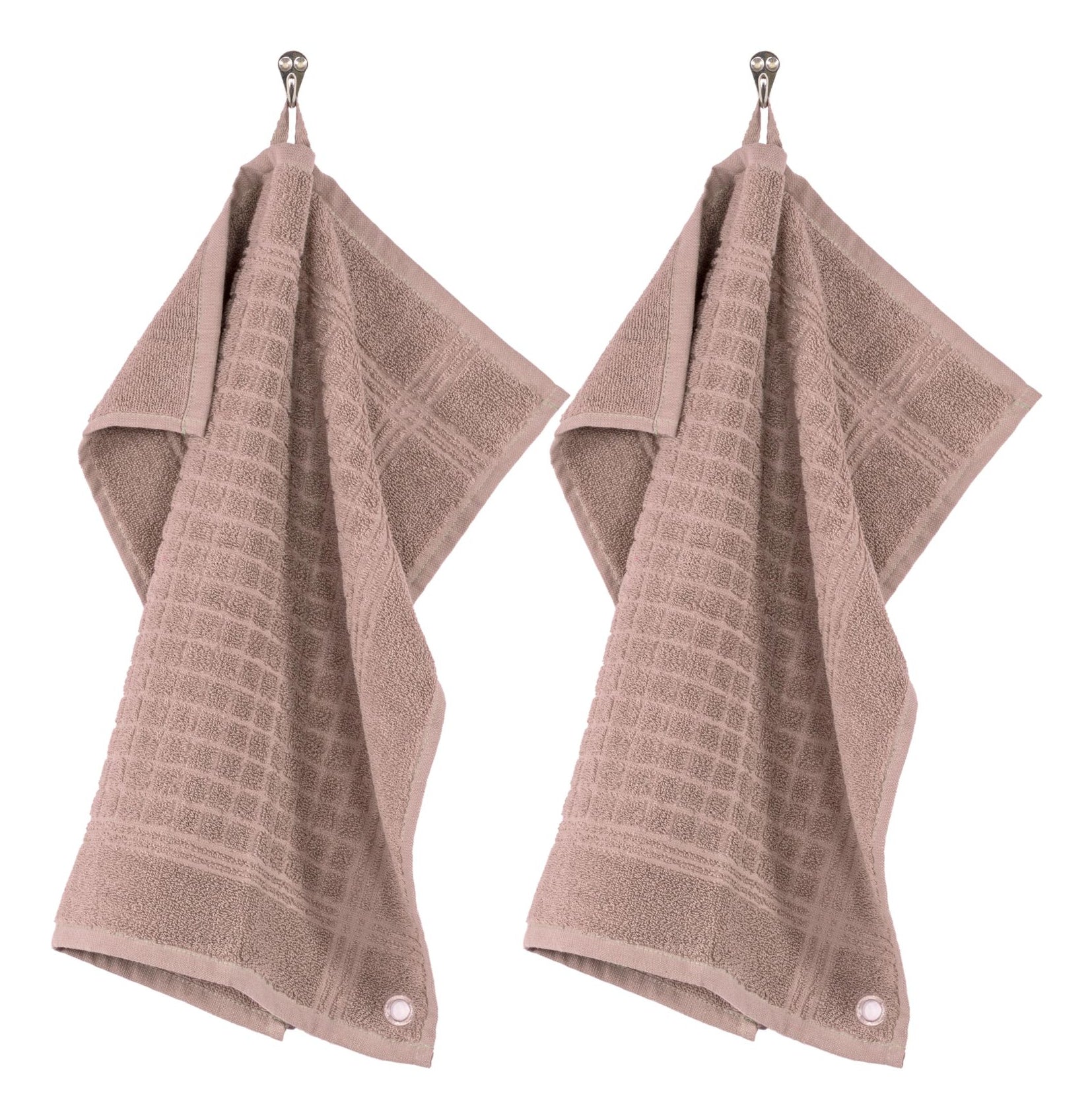 Tiseco Geschirrtuch Pharao – Altrosa, 50 × 50 cm, Baumwolle, 2er-Set