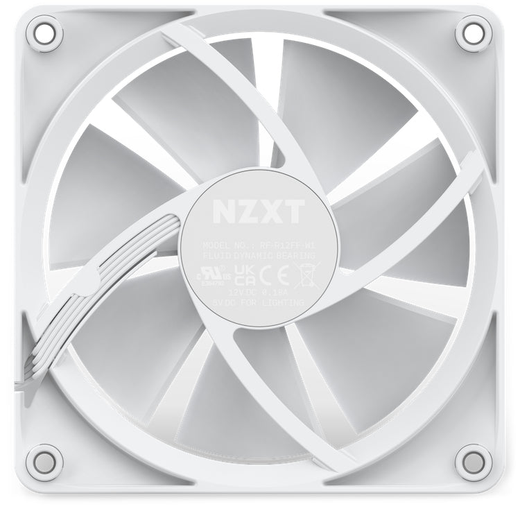 NZXT RF-R12TF-W1 – Lüfter – 3×120 mm, RGB, 500–1800 U/min, Weiss
