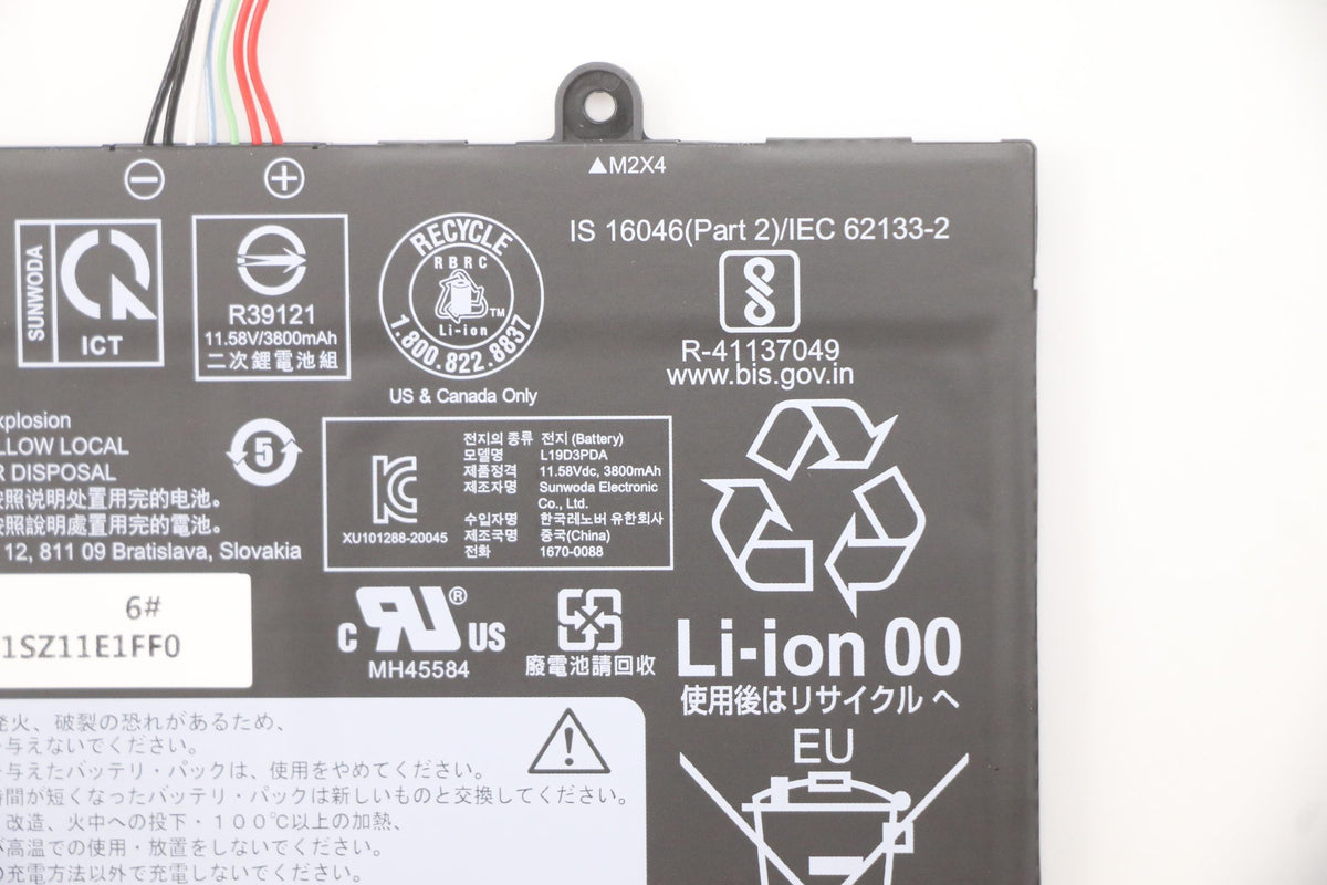 Lenovo Notebook-Akku – für Lenovo Notebooks – 45 Wh, 11,58 V (3 Zellen) – Schwarz