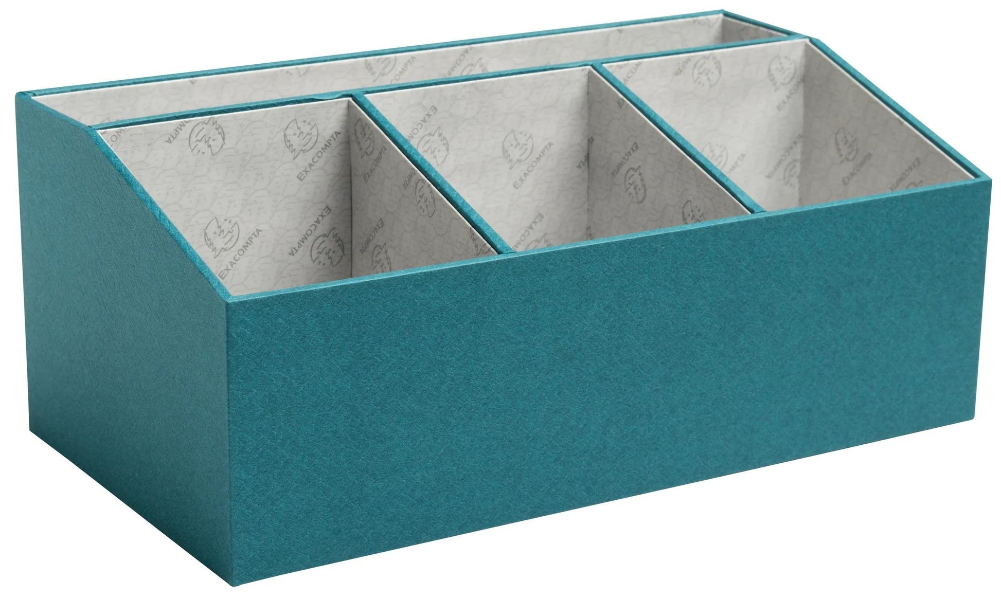 Exacompta Schubladenelement – 4 Schubladen, blaugrün, Karton, B 277 × H 147 × T 115 mm, 2er-Set