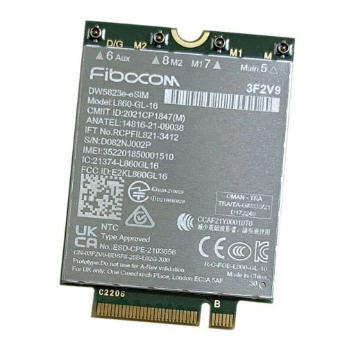 DELL DW5823E – WWAN-Modul – PCIe, 1,0 Gbit/s, für Latitude 5340, 5440, 5540 und andere