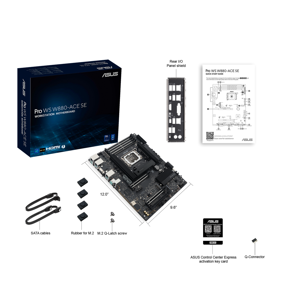 ASUS PRO WS W880-ACE SE – Mainboard – LGA 1851, W880, ATX, DDR5