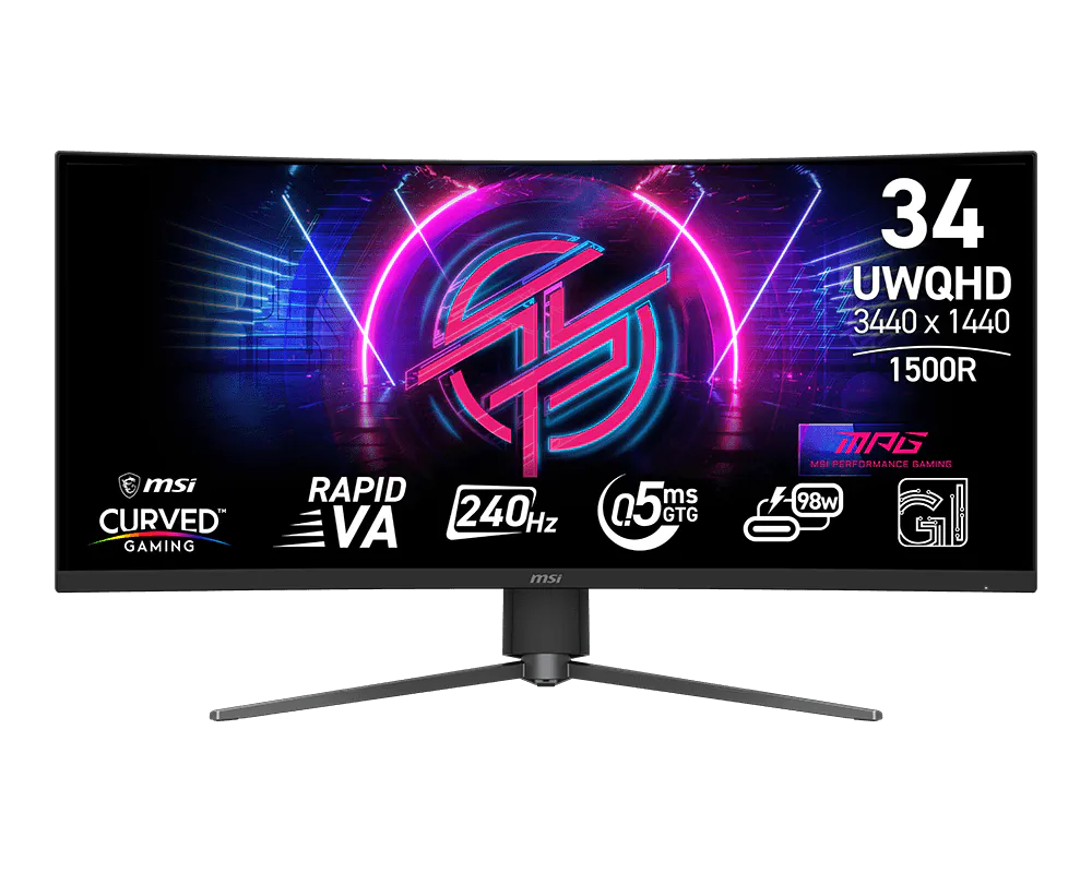 MSI MPG 346CQRFDE X24 – 34", 3440 × 1440 (UWQHD), VA, 240 Hz