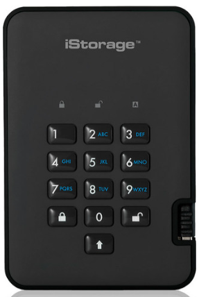 iStorage diskAshur2 2 TB – 2,5" externe HDD, USB 3.2 Gen 1, AES-XTS 256-Bit Hardwareverschlüsselung, FIPS 197, IP56