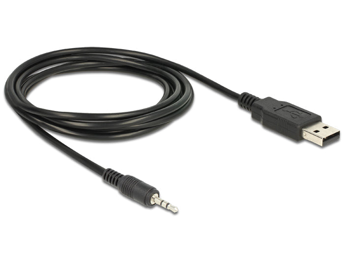 DeLOCK USB Serielles TTL Kabel USB-A zu 2,5 mm Klinke – USB 2.0 (480 Mbit/s), 1,8 m – Schwarz