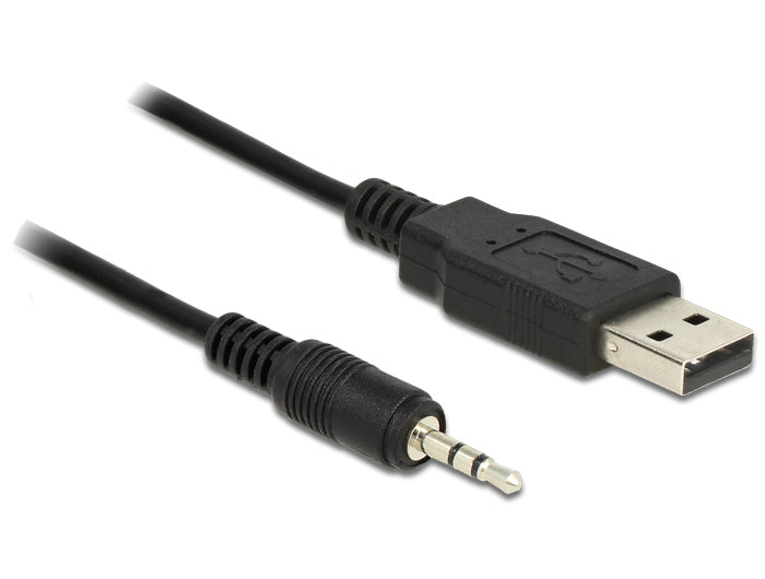 DeLOCK USB Serielles TTL Kabel USB-A zu 2,5 mm Klinke – USB 2.0 (480 Mbit/s), 1,8 m – Schwarz