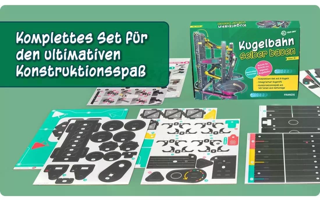 Franzis Verlag Experimentier-Bausatz – Kugelbahn selber bauen, ab 8 Jahren