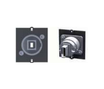 Bachmann USB-Adapter USB-B (Rahmen, 1x) – USB 2.0 (480 Mbit/s) – Schwarz