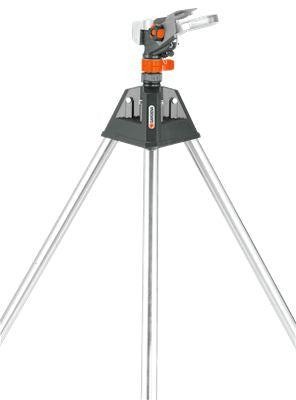 Gardena Impuls-Wassersprenger Premium – Reichweite 12,5 m, Flächenabdeckung 490 m², Grau/Orange