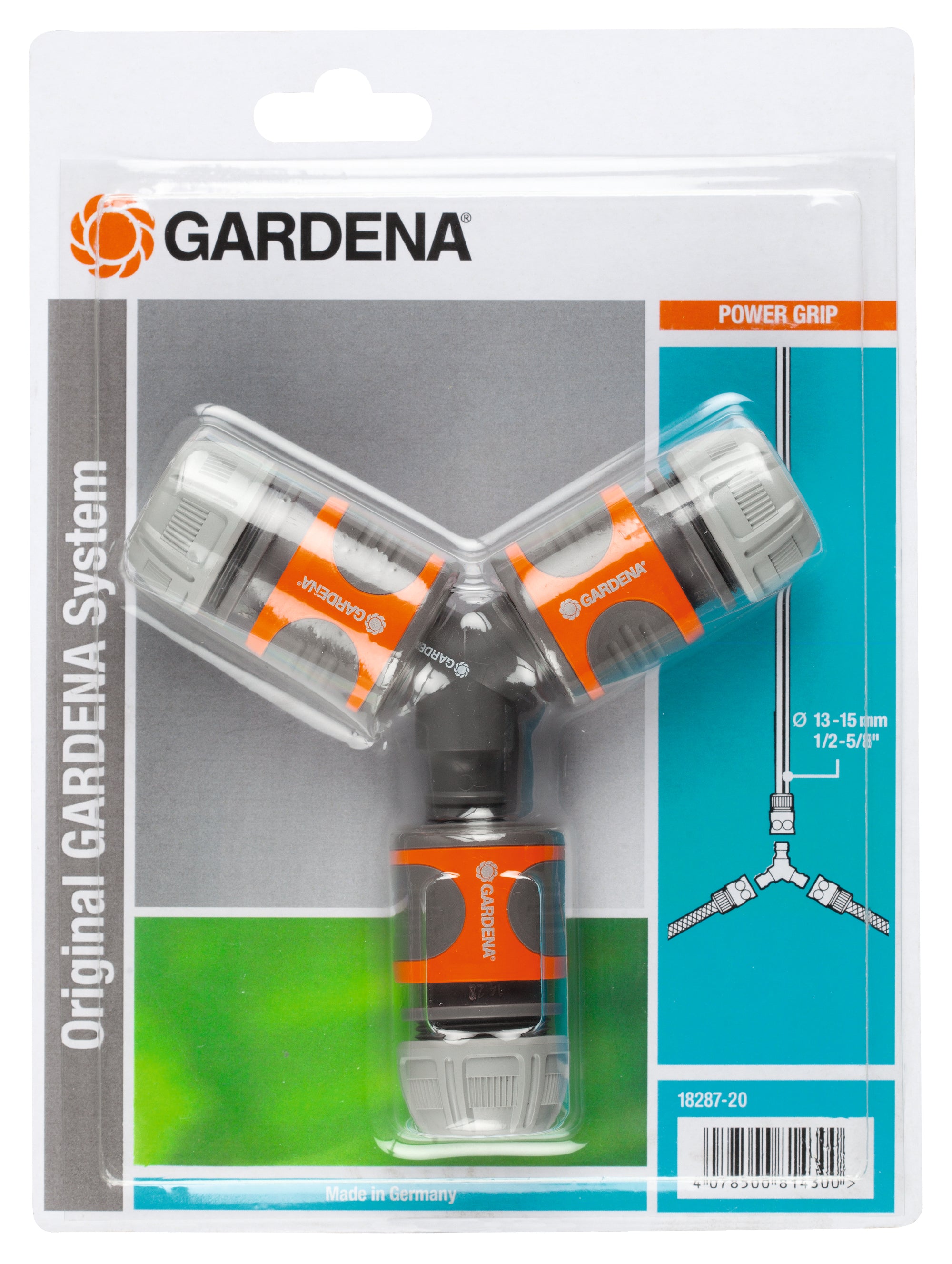 Gardena Abzweig-Satz – 13 mm (1/2"), Kunststoff, Grau, Orange