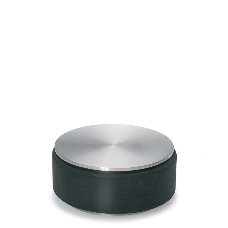 Blomus Türstopper – Gummi/Edelstahl – Schwarz/Silber – Ø 90 × H 45 mm