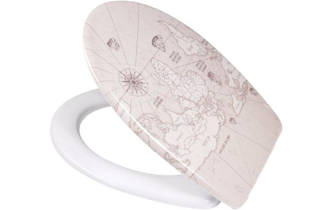 Diaqua WC-Sitz – Duroplast, beige, mit Absenkautomatik, mit Deckel, 37,5 × 46 cm