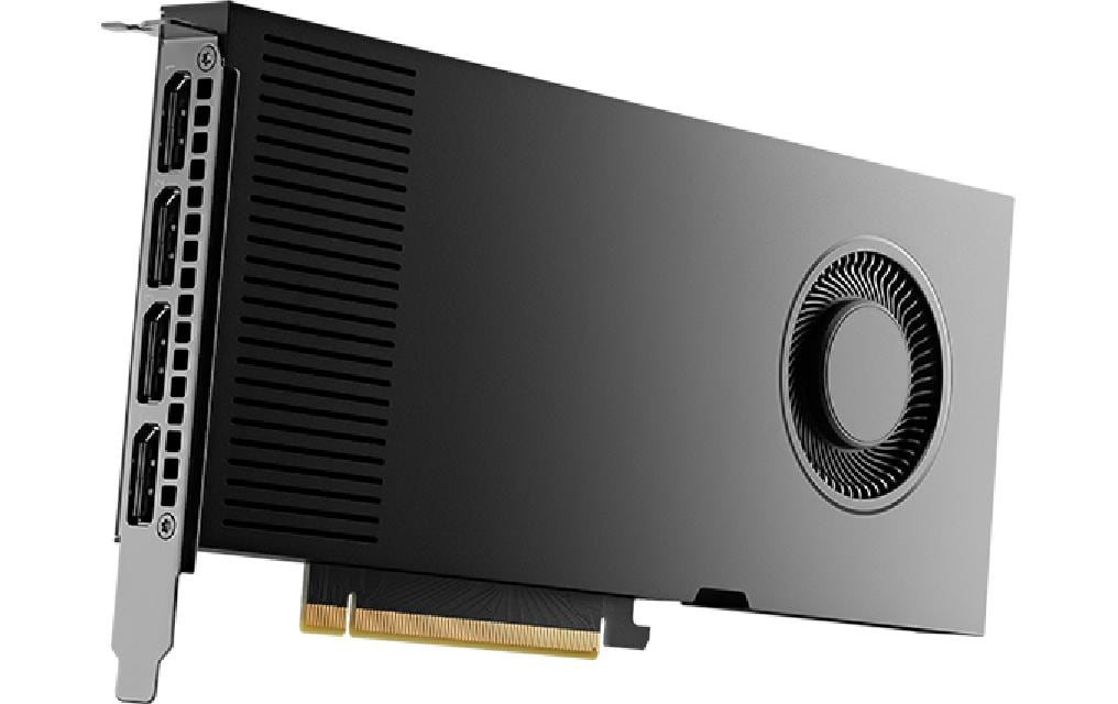 PNY RTX 4000 Ada – PCIe Grafikkarte – 20 GB GDDR6, 4×DisplayPort 1.4a, PCIe 4.0 x16, 130 W