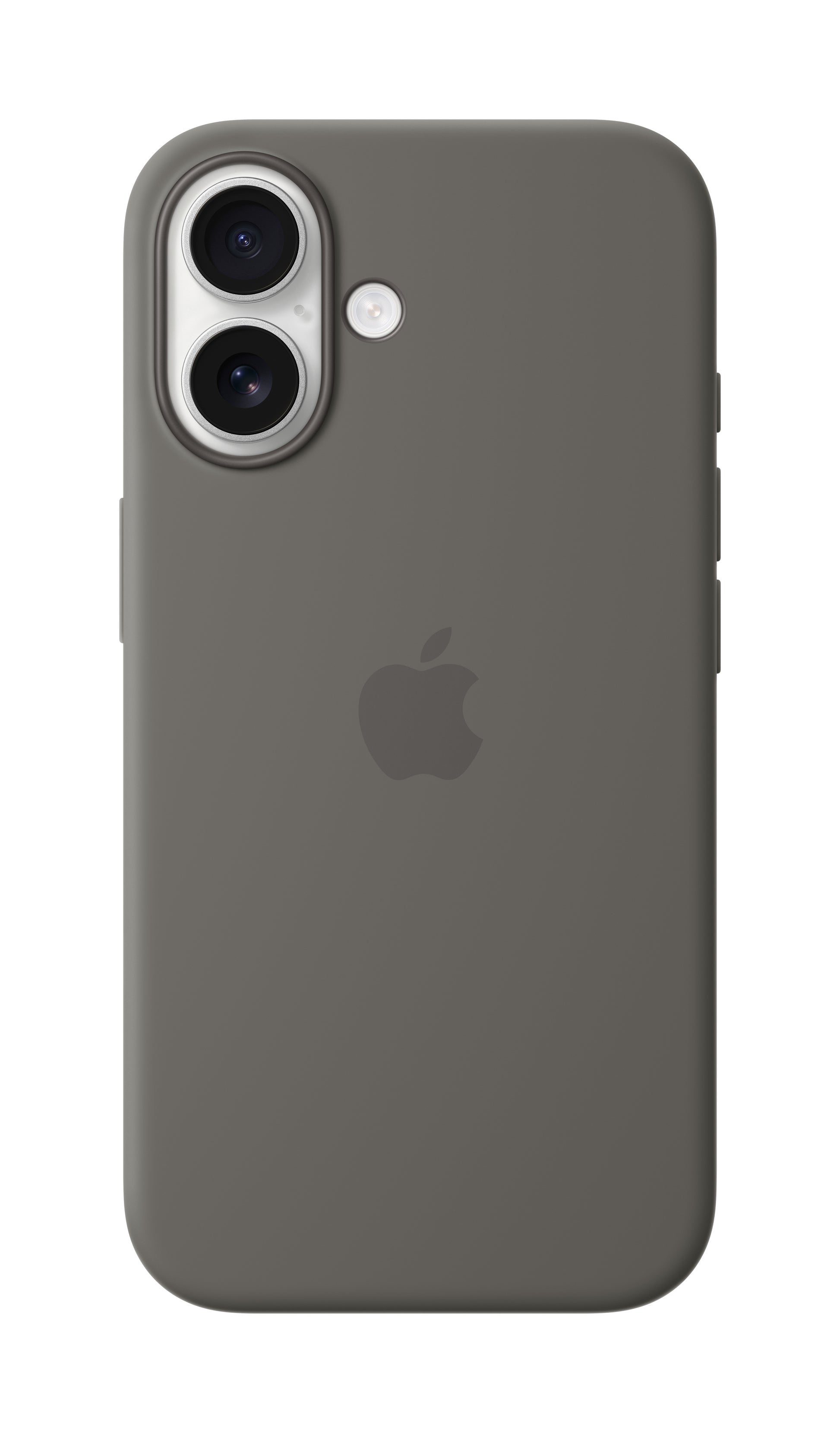 Apple Backcover – für Apple iPhone 16, MagSafe, Silikon+Mikrofaser, Steingrau