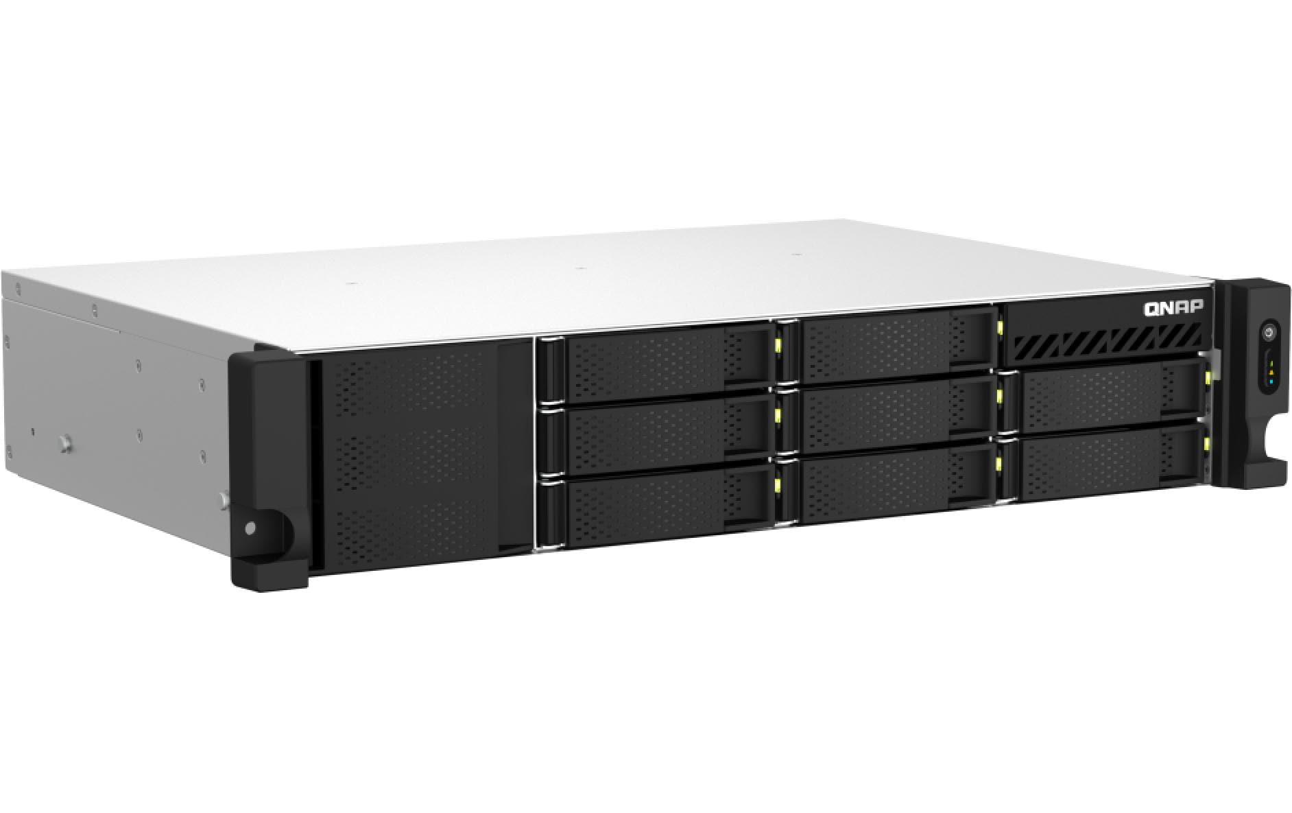 QNAP TS-864EU-8G Speichergerät – 2× 2,5 Gbit/s; 2× USB 3.2 Gen 2, 2U 8 Einschübe, 8 GB DDR4