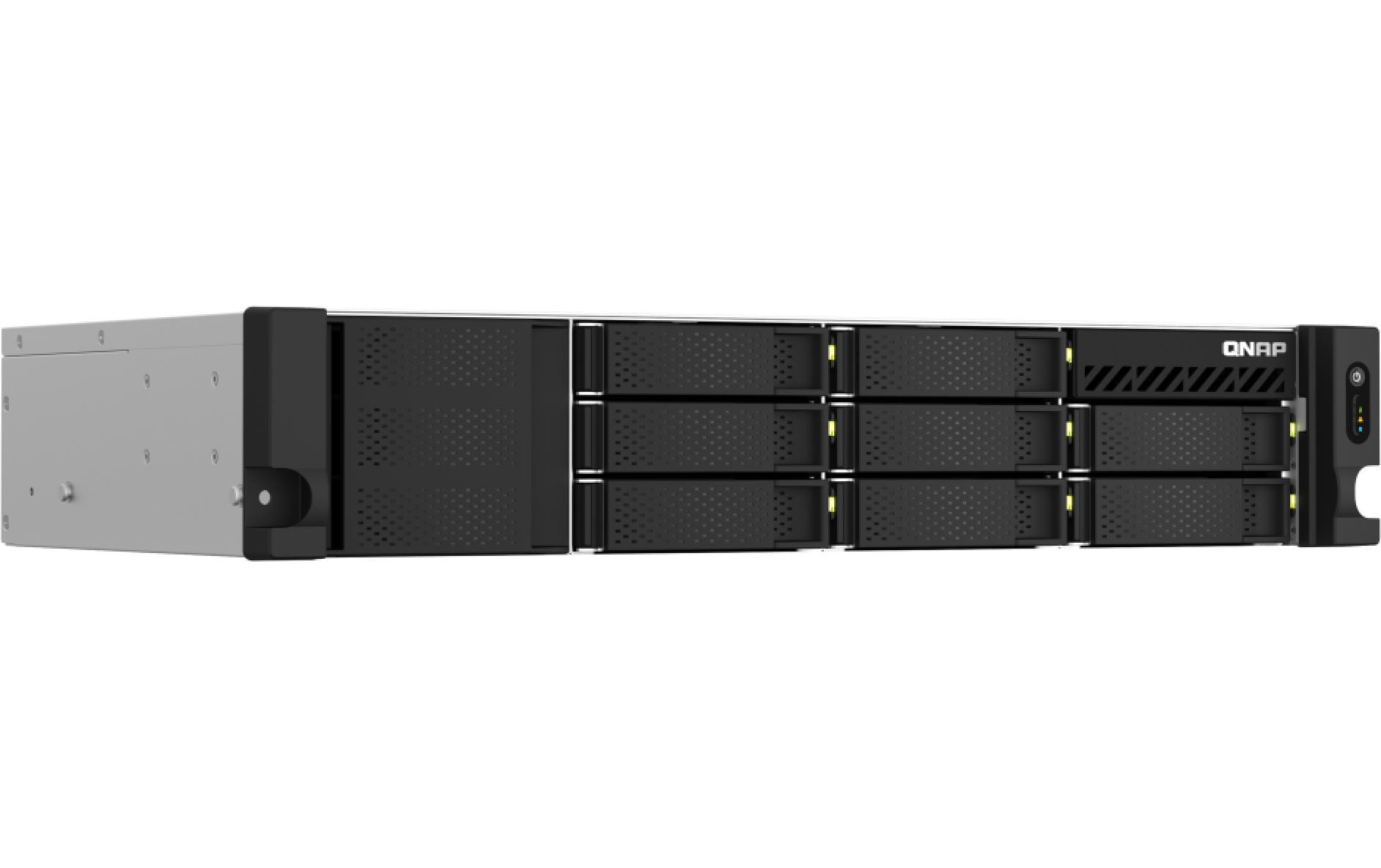 QNAP TS-864EU-8G Speichergerät – 2× 2,5 Gbit/s; 2× USB 3.2 Gen 2, 2U 8 Einschübe, 8 GB DDR4