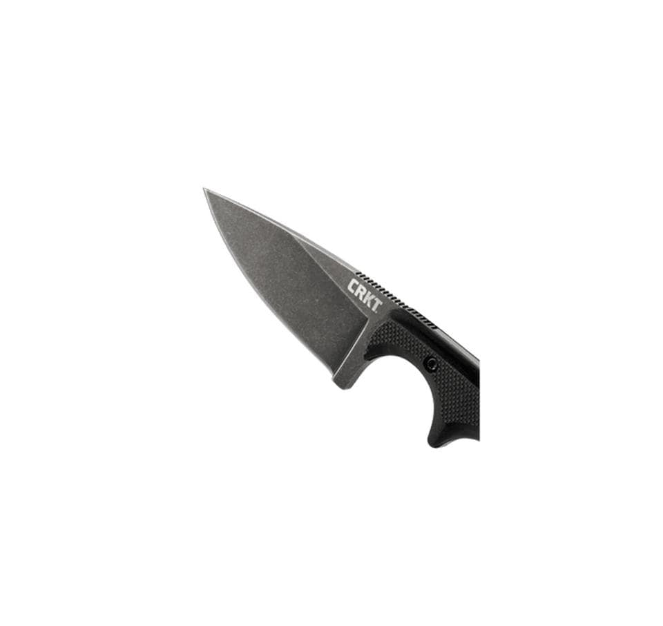 CRKT Minimalist Drop Point – Klappmesser/Outdoormesser 55 mm, Stahl, glasfaserverstärkter Kunststoff, schwarz
