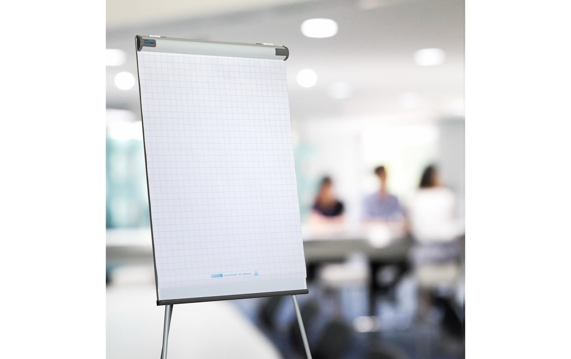 Landré Flipchart-Block – 65 × 98 cm, 20 Blatt/Block, 5 Blöcke, kariert, weiss, Papier