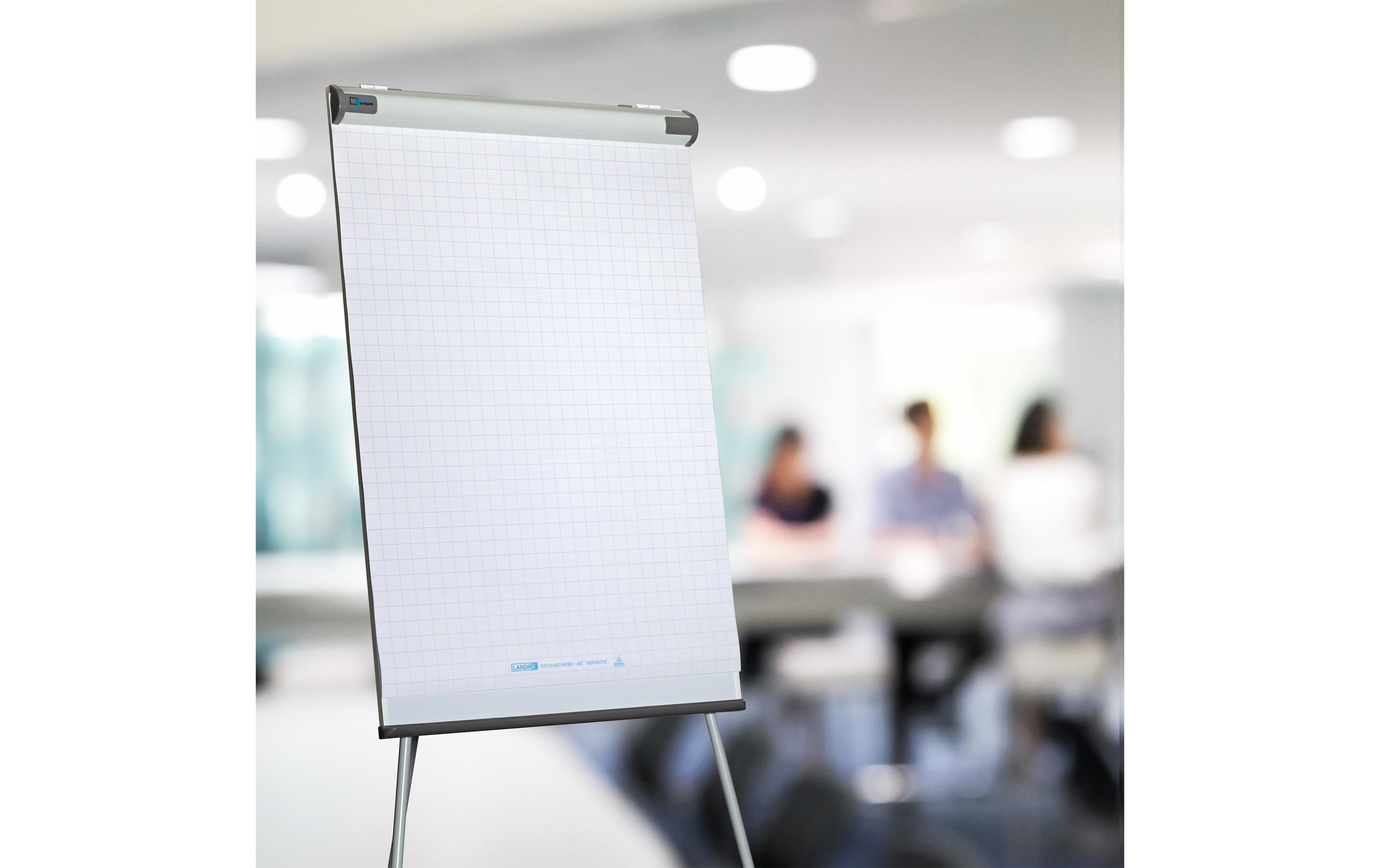 Landré Flipchart-Block – 65 × 98 cm, 20 Blatt/Block, 5 Blöcke, kariert, weiss, Papier