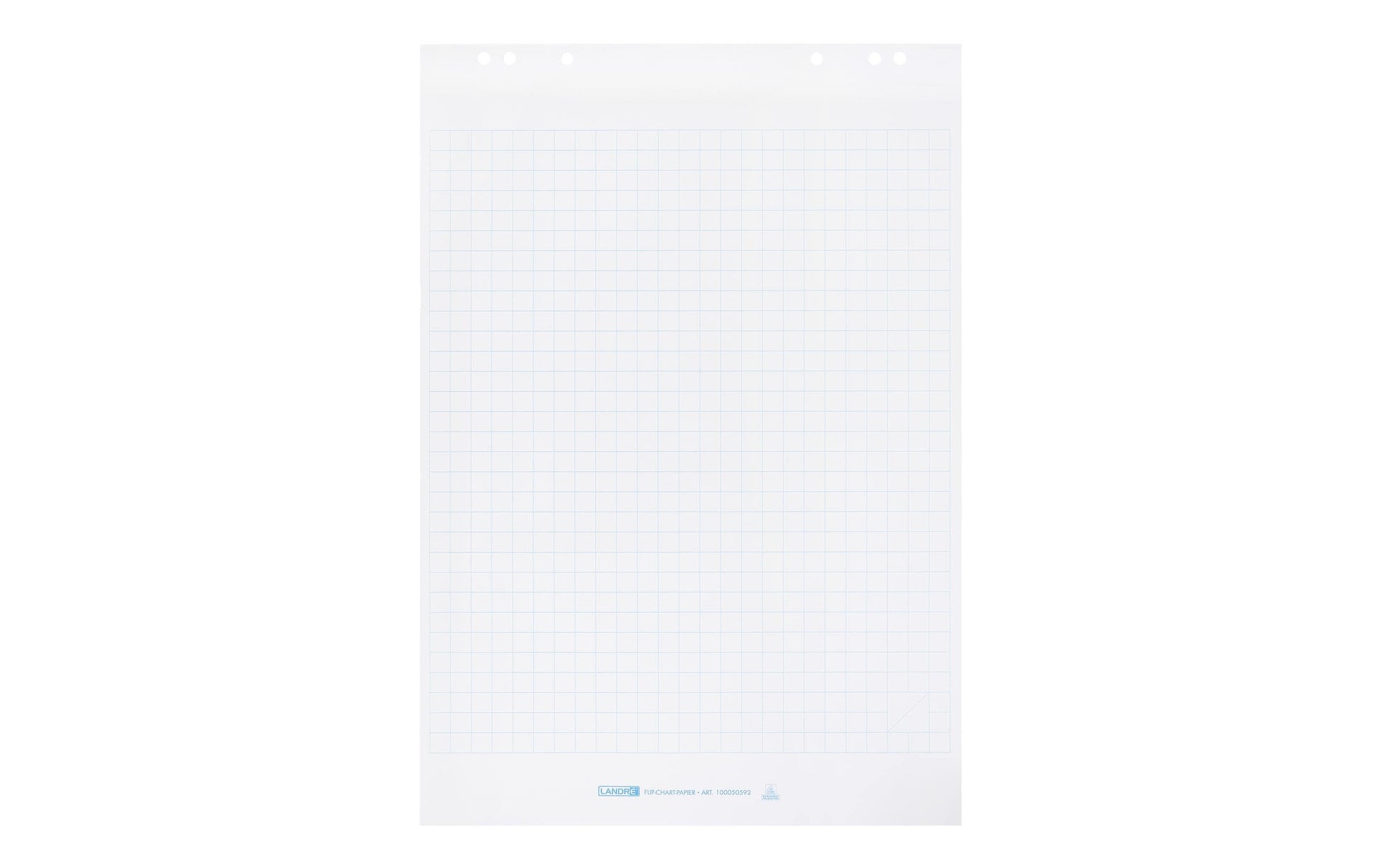 Landré Flipchart-Block – 65 × 98 cm, 20 Blatt/Block, 5 Blöcke, kariert, weiss, Papier