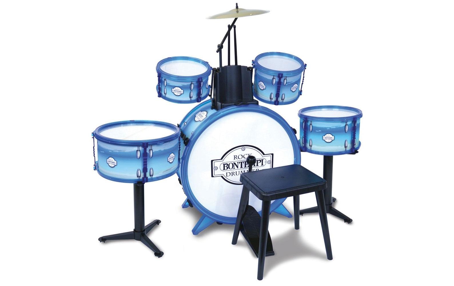 Bontempi Schlagzeug-Set – 6-teilig – 65 × 68 × 85 cm – ab 3 Jahren – Kunststoff, mehrfarbig