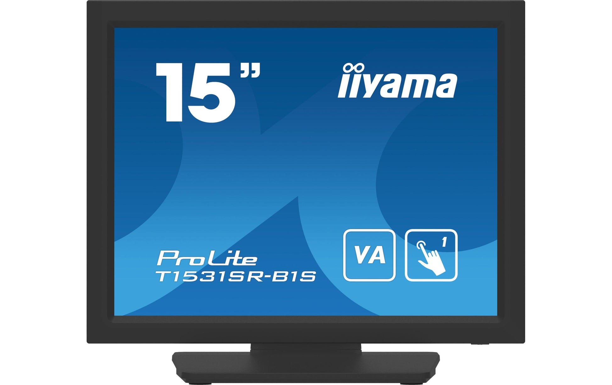 iiyama T1531SR-B1S – Monitor, 15", VA, Touch, 60 Hz, 280 cd/m², Lautsprecher, VESA 100 × 100, Schwarz