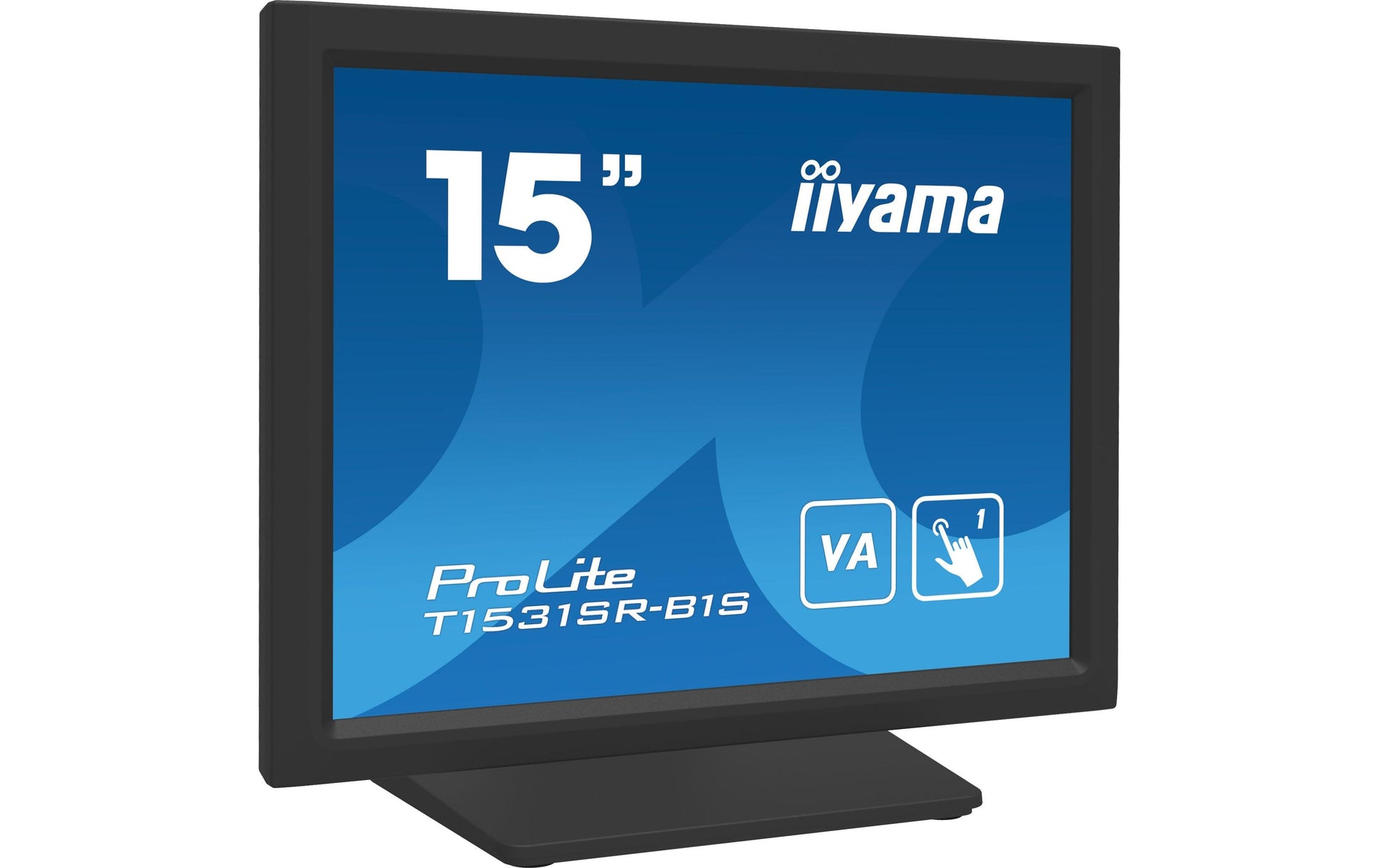 iiyama T1531SR-B1S – Monitor, 15", VA, Touch, 60 Hz, 280 cd/m², Lautsprecher, VESA 100 × 100, Schwarz