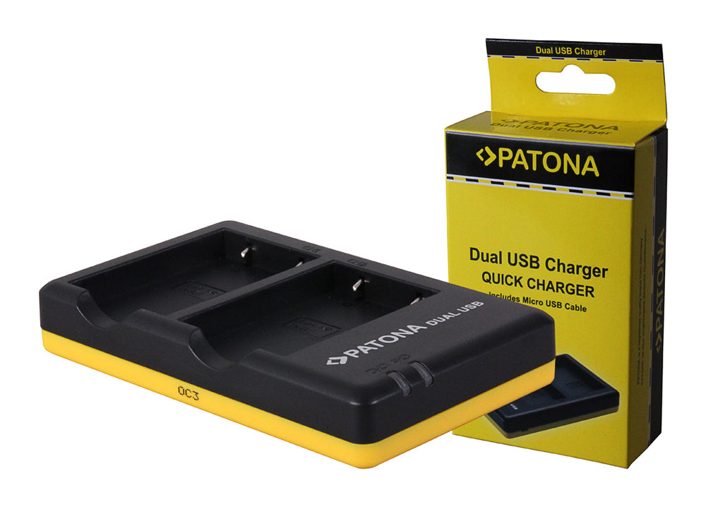 PATONA EN-EL5 Akkuladegerät – 2-fach, USB (Mikro-USB) – für Nikon Coolpix 3700, Coolpix 4200, Coolpix 5200 und andere