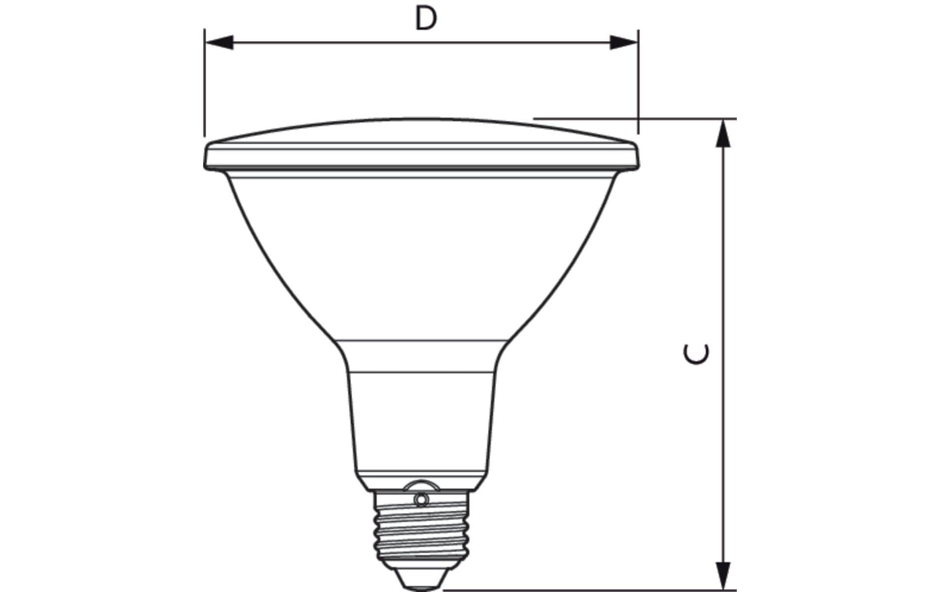 Philips LED-Leuchtmittel Spot E27 – Warmweiss 2700 K, 1000 lm, 13 W, dimmbar, 25° – Silber – 1 Stk.