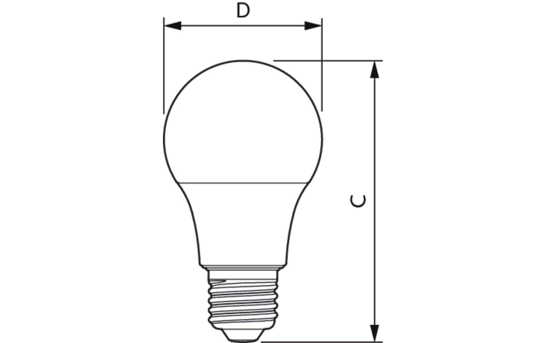Philips Leuchtmittel E27 A-Form – Neutralweiss 4000 K, 806 lm, 8 W – 1 Stk., Weiss
