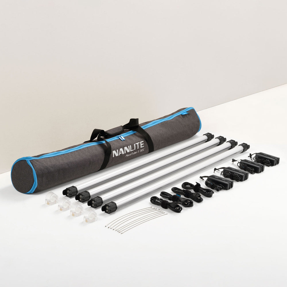 Nanlite PavoTube II 30C 4KIT LED-Röhren-Kit – 60 W, 2700–7500 K, CRI 97 – dimmbar – 4er-Pack