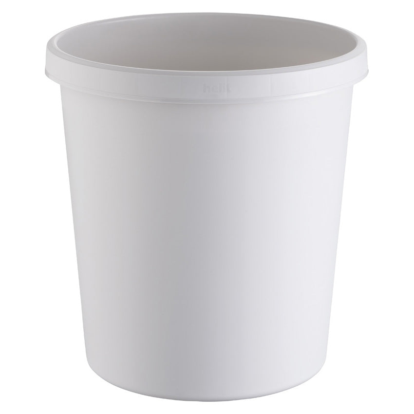 Helit Papierkorb the german – 18 l – Kunststoff, lichtgrau – Ø 315 × H 331 mm