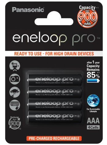 Panasonic eneloop pro BK-4HCDE/4BE Akku 1,2 V 930 mAh 1,12 Wh Ni-MH – für Geräte