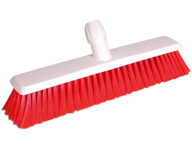 Weitaclean Besen – 40 cm, weich, Polyester, Polypropylen (PP, weiss), rot, für 301271, 301281 & weitere