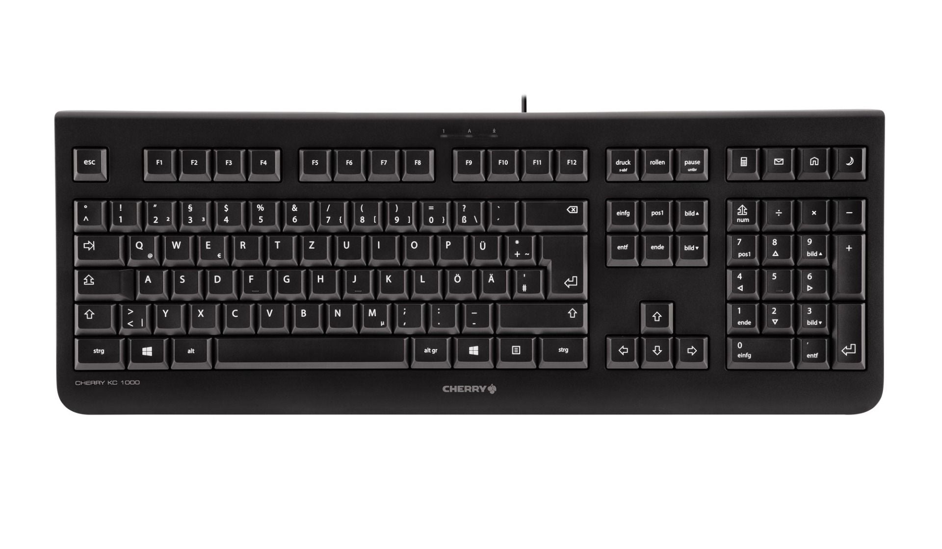 CHERRY KC 1000 – Tastatur, kabelgebunden (USB-A), HU-Layout (HU) – für Windows, macOS & Linux