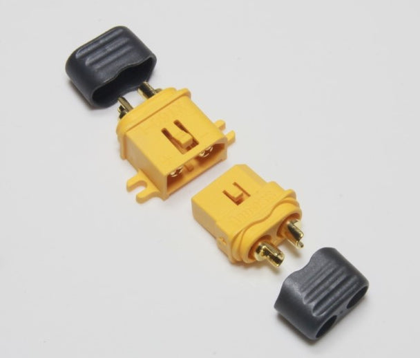 EP Product Adapterkabel, XT60-C (M)–XT60-C (F), mit Kabelschutz – schwarz/gelb