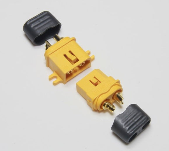 EP Product Adapterkabel, XT60-C (M)–XT60-C (F), mit Kabelschutz – schwarz/gelb