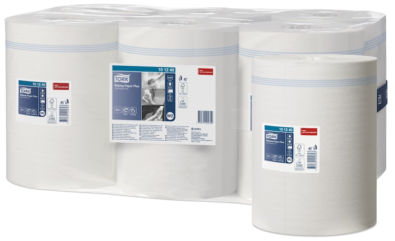 Tork Papierwischtücher Stark Weiss M2 – 2-lagig – 21,5 × 35 cm – 457 Blatt – 6 Rollen