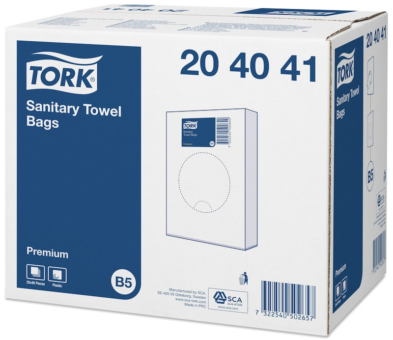 Tork Hygienebeutel – 25 Stück, 12,7 × 8,7 × 1,5 cm