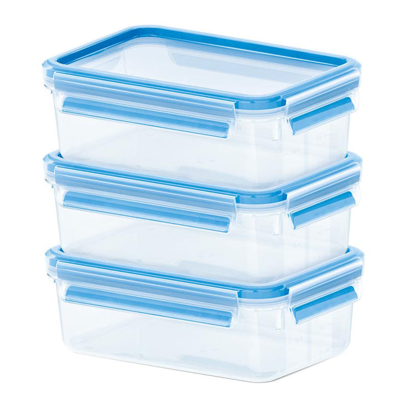 EMSA Vorratsdose 550 ml, 11,3 × 16,3 × 16,4 cm, Kunststoff (TPE), 3er-Set