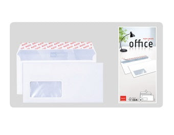 Elco Couvert C5/6, Fenster rechts, Haftklebung, hochweiss, 80 g/m², mit Innendruck – 50 Stk.