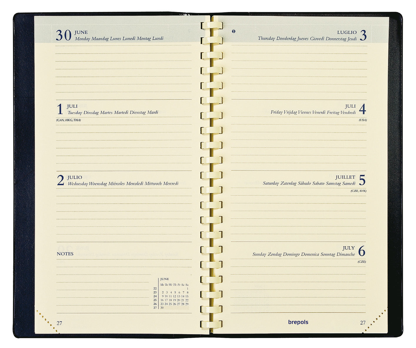 Brepols Interplan Palermo Fashion – Wochen-Terminkalender, 9 × 16 cm