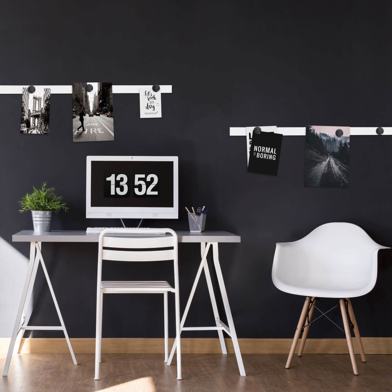 MAUL Whiteboard – 3,5 × 500 cm, magnetisch, inkl. Magnete, selbstklebend – für Whiteboards