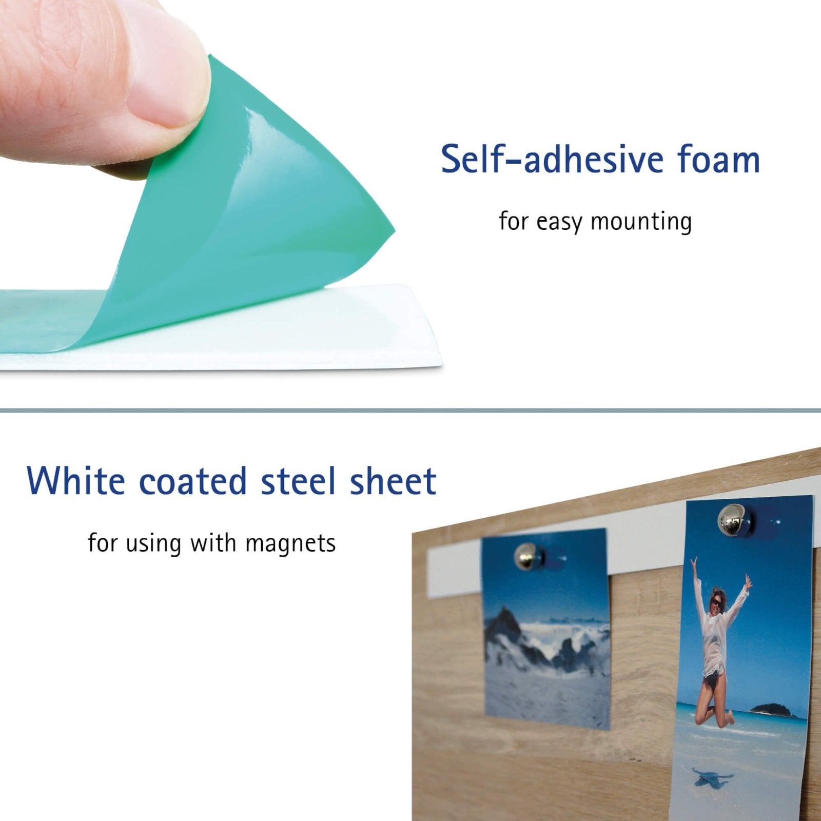 MAUL Whiteboard – 3,5 × 500 cm, magnetisch, inkl. Magnete, selbstklebend – für Whiteboards