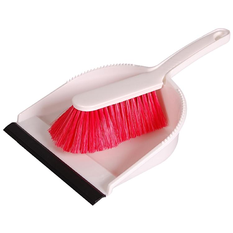 Weitaclean Profi-Kehrgarnitur – Polypropylen (Körper), Polyester (Besatz), weich, rot, lebensmittelkonform