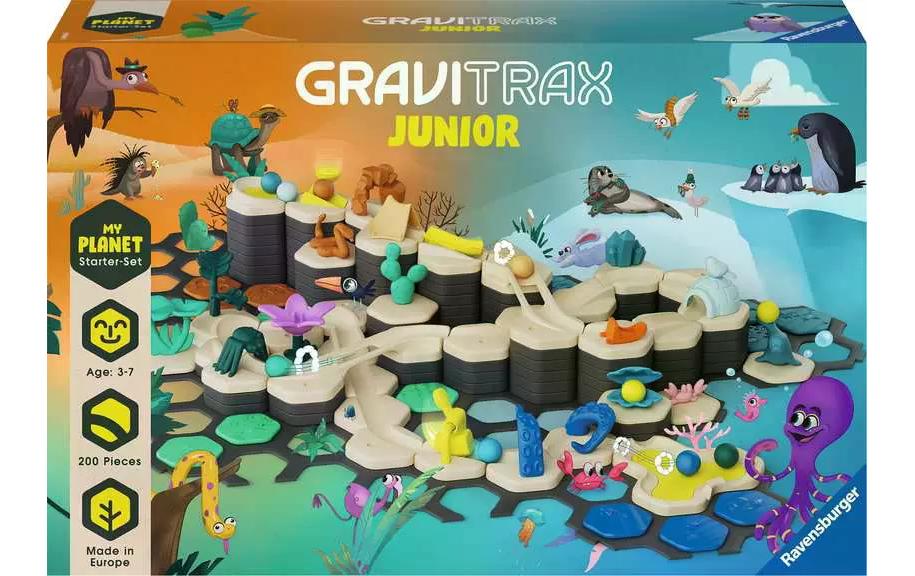 Ravensburger GraviTrax Junior Starter-Set XXL Murmelbahn – Planet – 182-teilig – ab 3 J. – mehrfarbig
